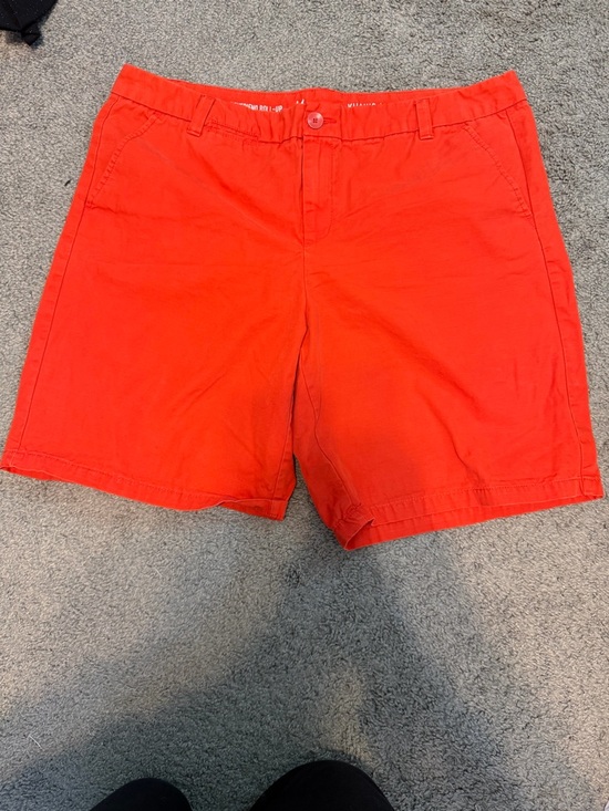GAP Pants - GAP Red Boyfriend Roll-Up Khaki Shorts